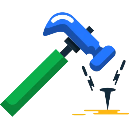 Hammer and Nail for Construction