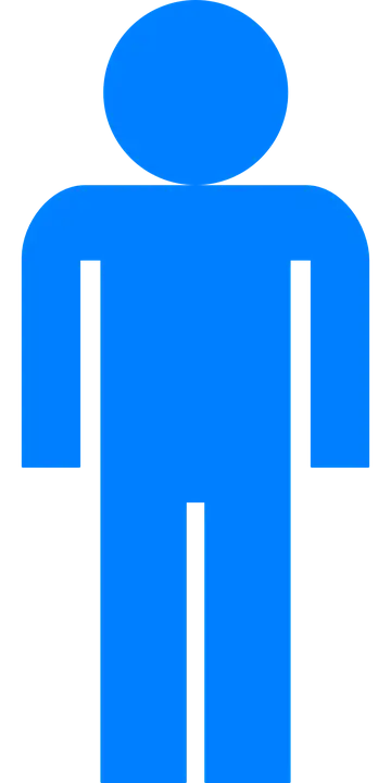 Blue Person Symbol Icon