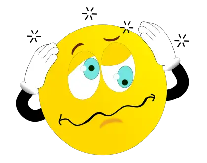 Confused Emoji Cartoon Illustration