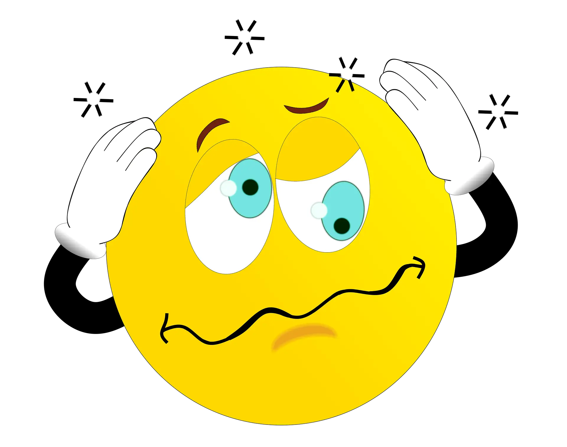 Confused Emoji Cartoon Illustration
