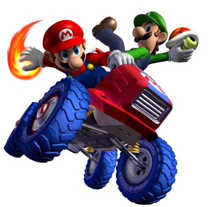 Mario and Luigi in Racing Kart