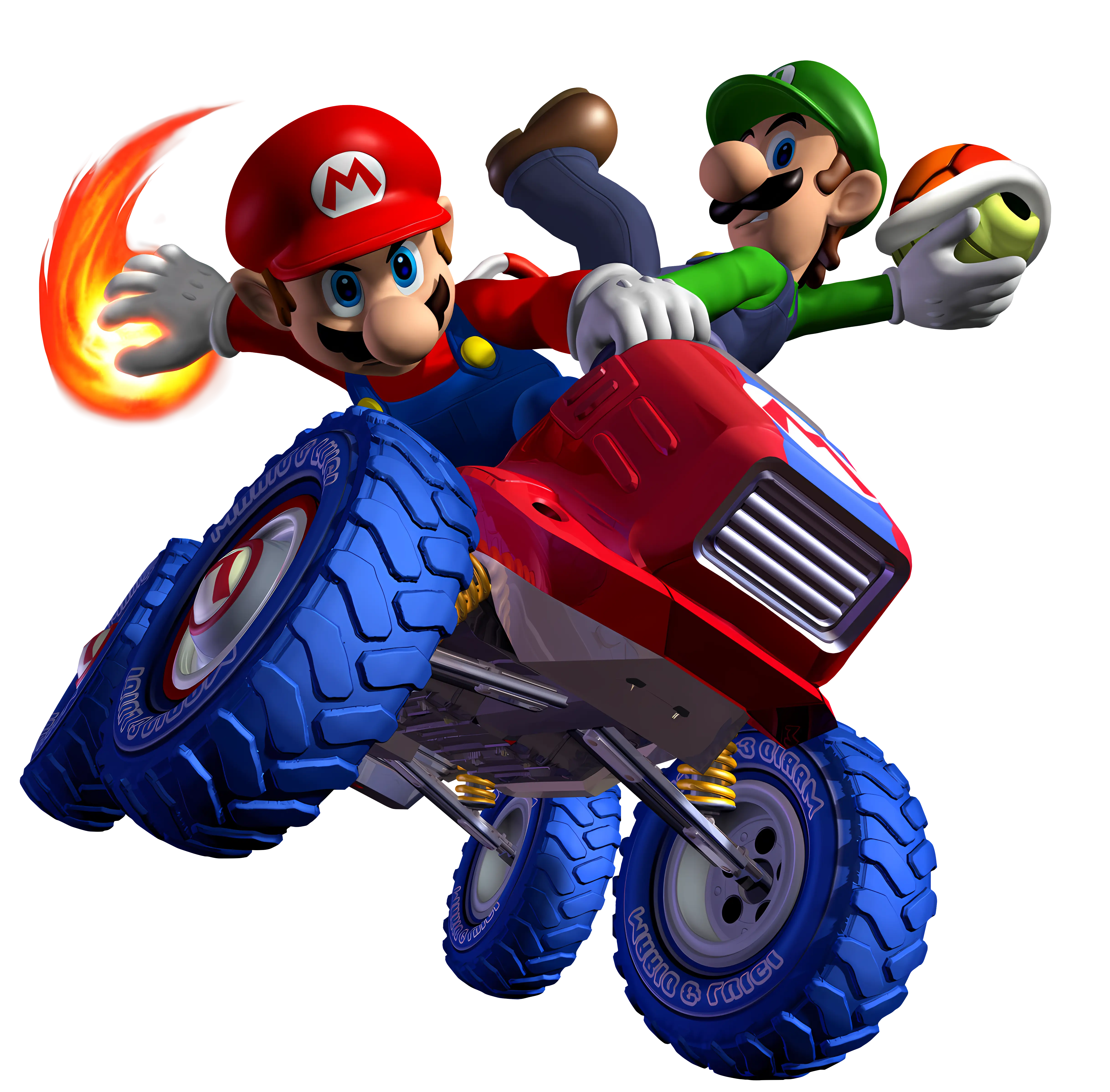 Mario and Luigi in Racing Kart