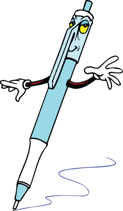 Animated Cartoon Pen with Hands