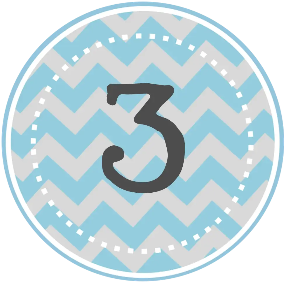 Number 3 in Circle