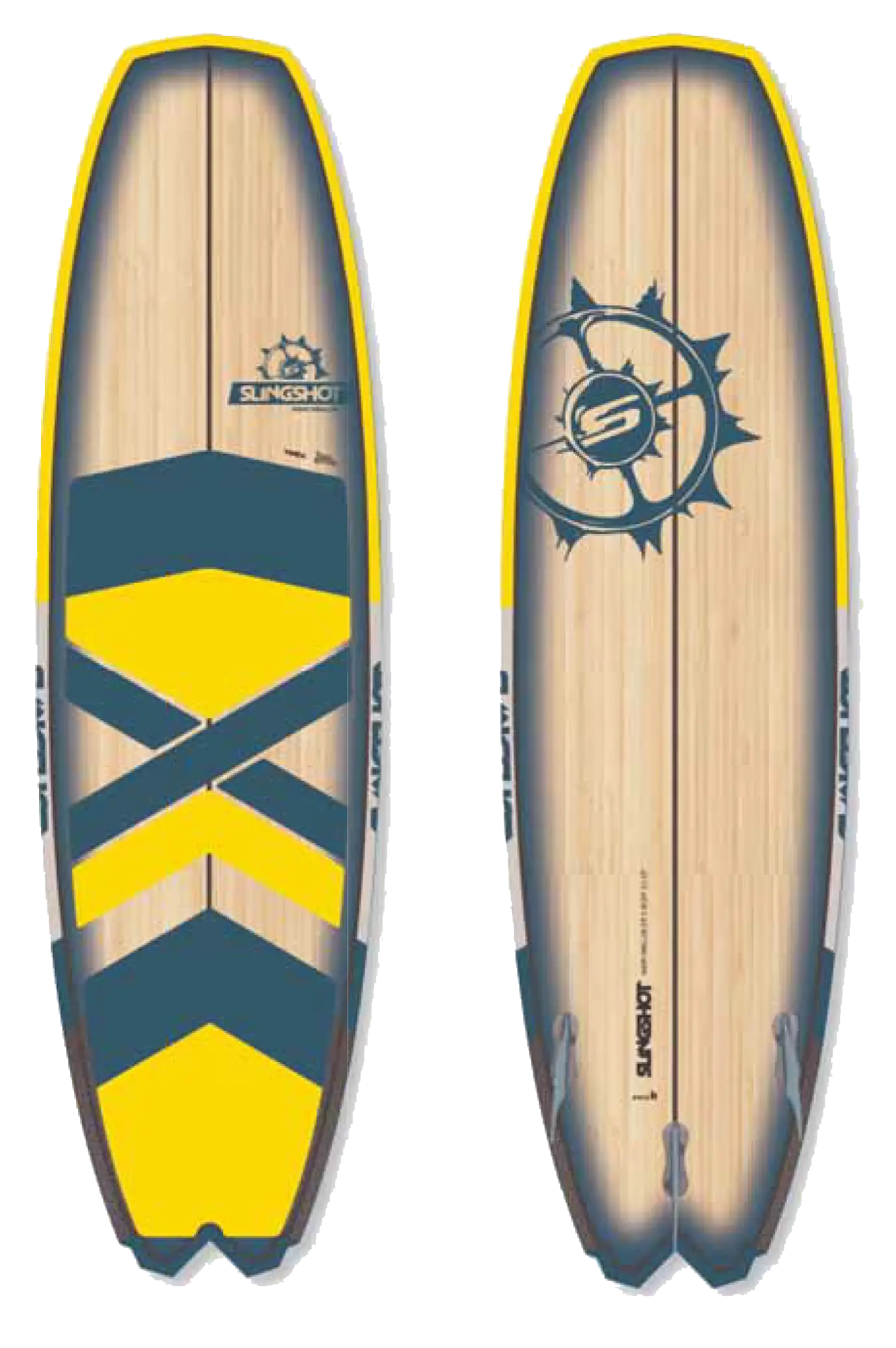 Yellow and Blue Surfboard for Water Sports
