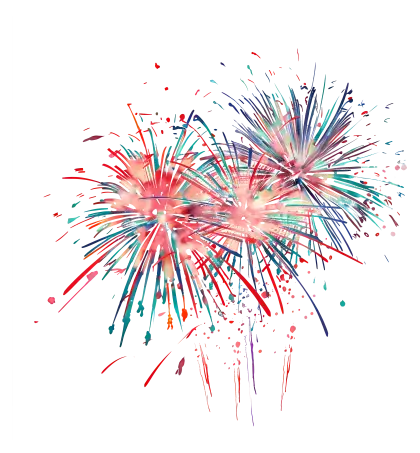Colorful Fireworks Celebration Illustration