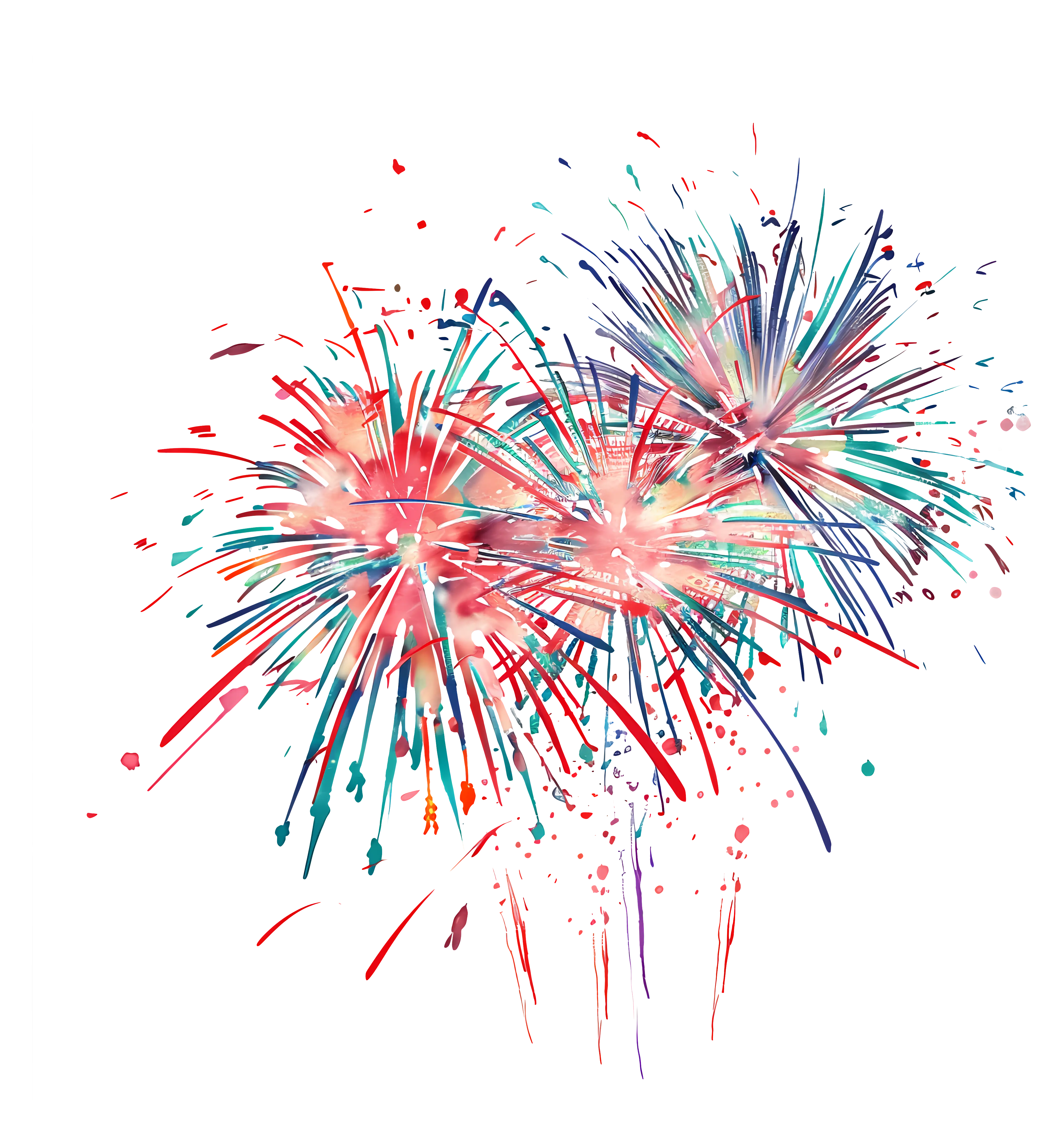 Colorful Fireworks Celebration Illustration