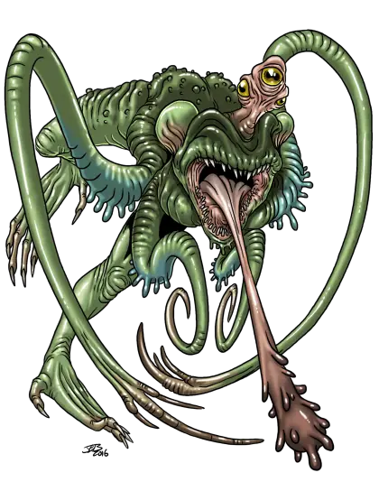 Alien Monster with Tentacles