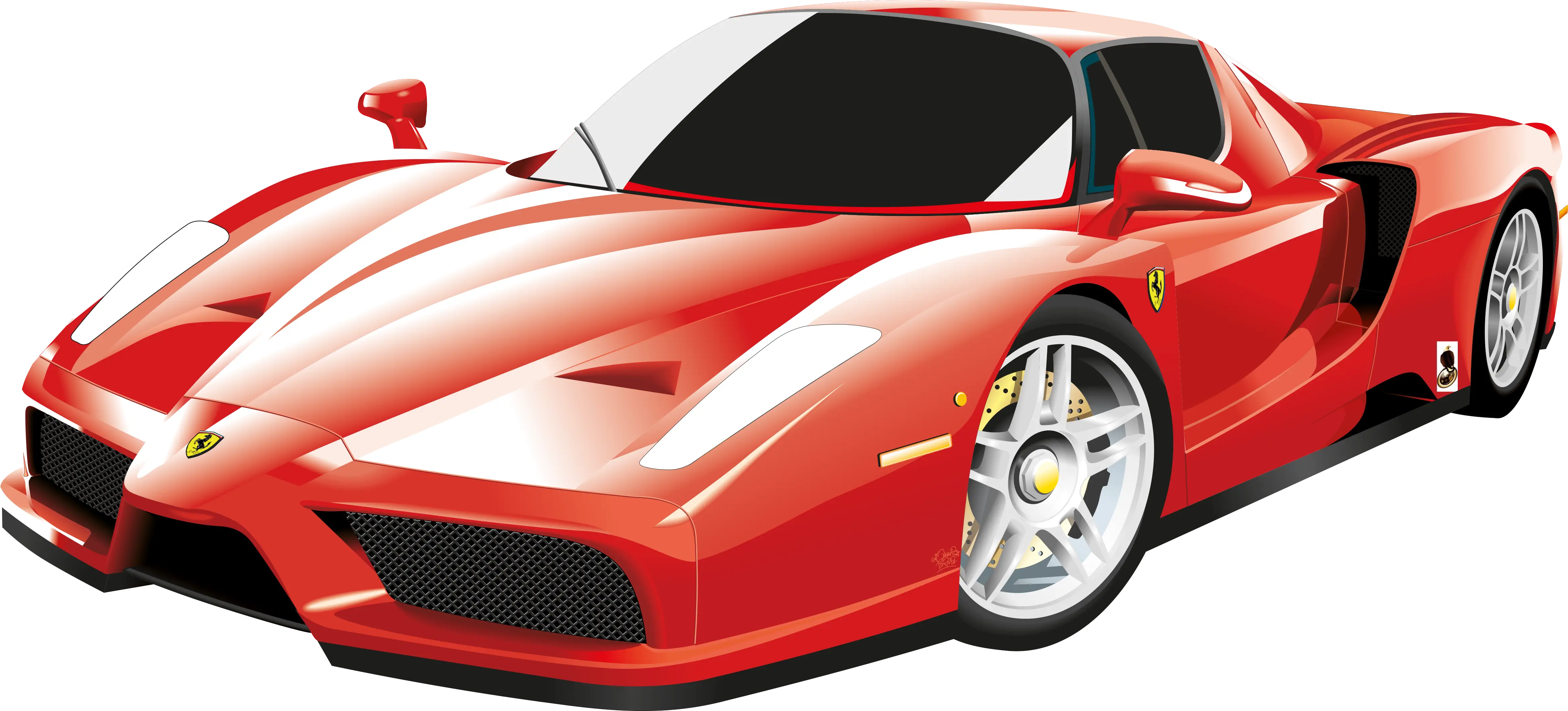 Red Exotic Sports Car Illustration