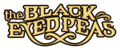 The Black Eyed Peas Logo in Gold Stylized Font