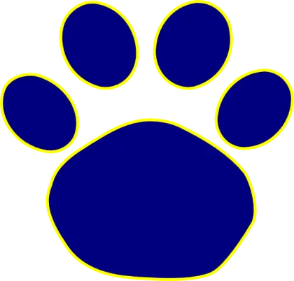 Blue Paw Print Symbol for Animal Lovers