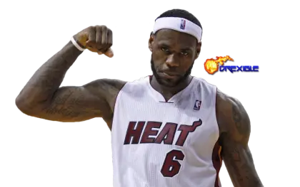 Strong Basketball Player Flexing in Team Jersey