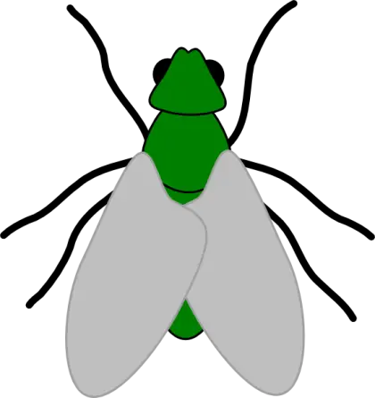 Cartoon Green Fly Illustration