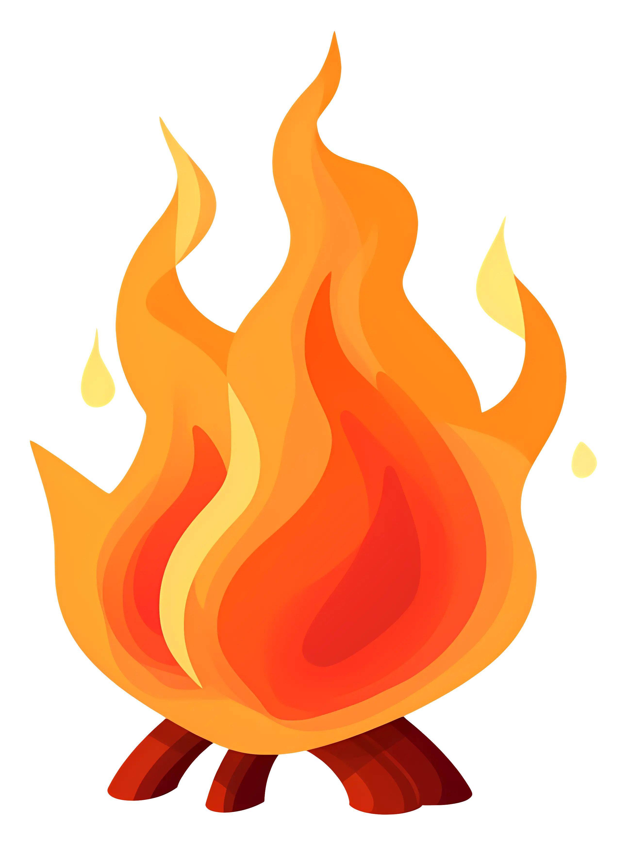 Cartoon Fire Flame Design Illustration