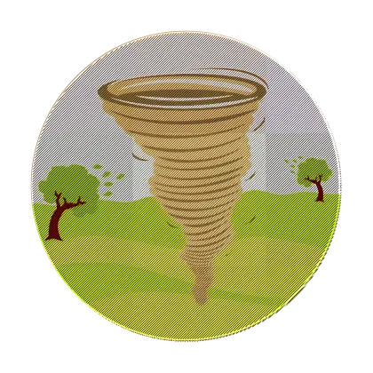 Tornado in a Grassy Open Field Design