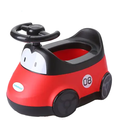 Red Toy Car with Steering Wheel