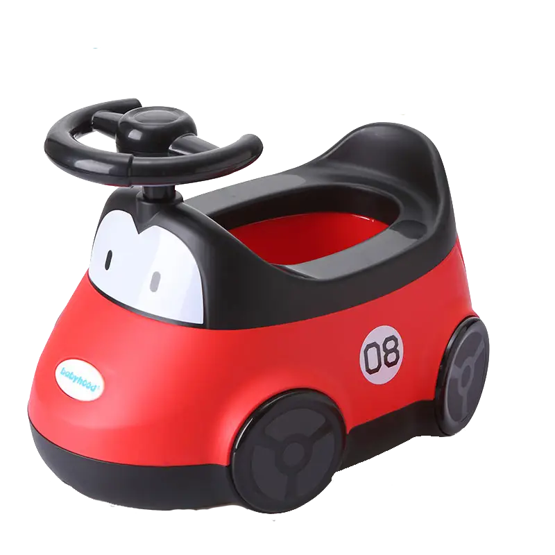 Red Toy Car with Steering Wheel