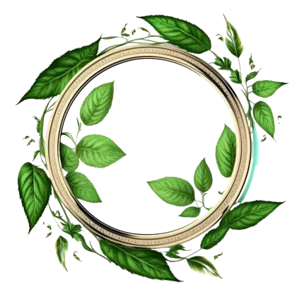 Circle of Green Leaves