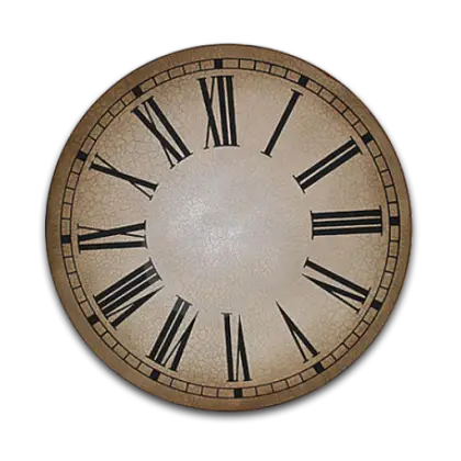 Antique Clock Face with Roman Numerals