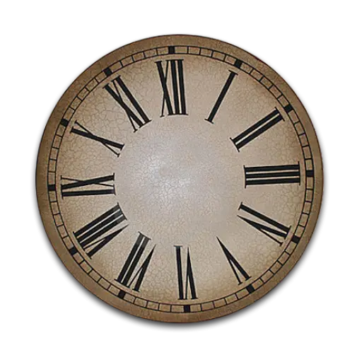 Antique Clock Face with Roman Numerals