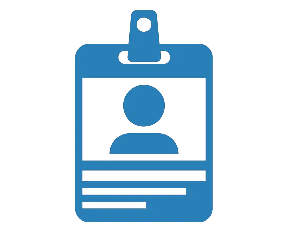 Blue ID Badge Icon
