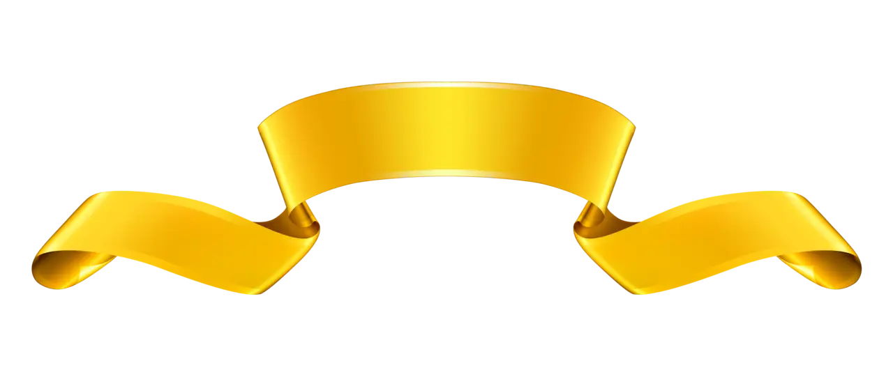 Elegant Gold Ribbon Banner Illustration