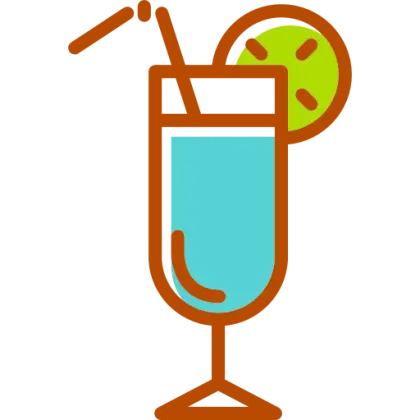 Refreshing Cocktail Glass with Lime
