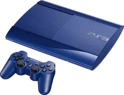 Blue Gaming Console with Controller
