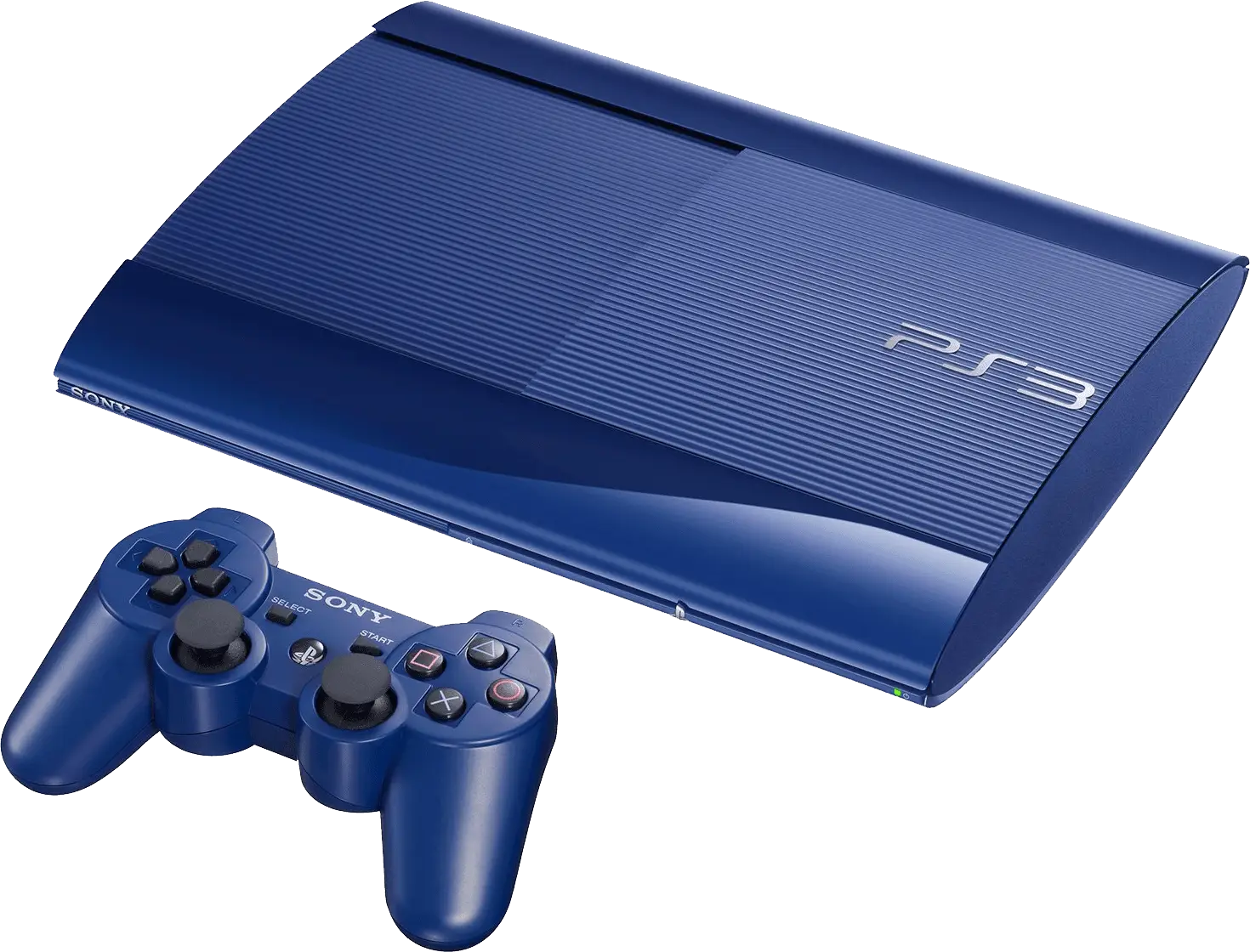 Blue Gaming Console with Controller