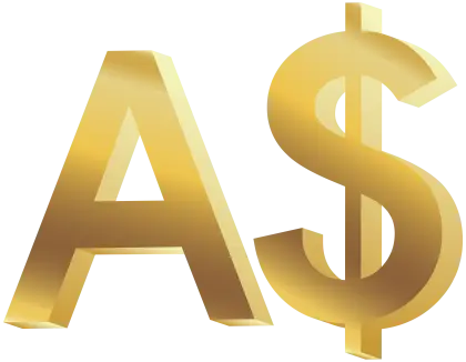 Gold Australian Dollar Currency Symbol