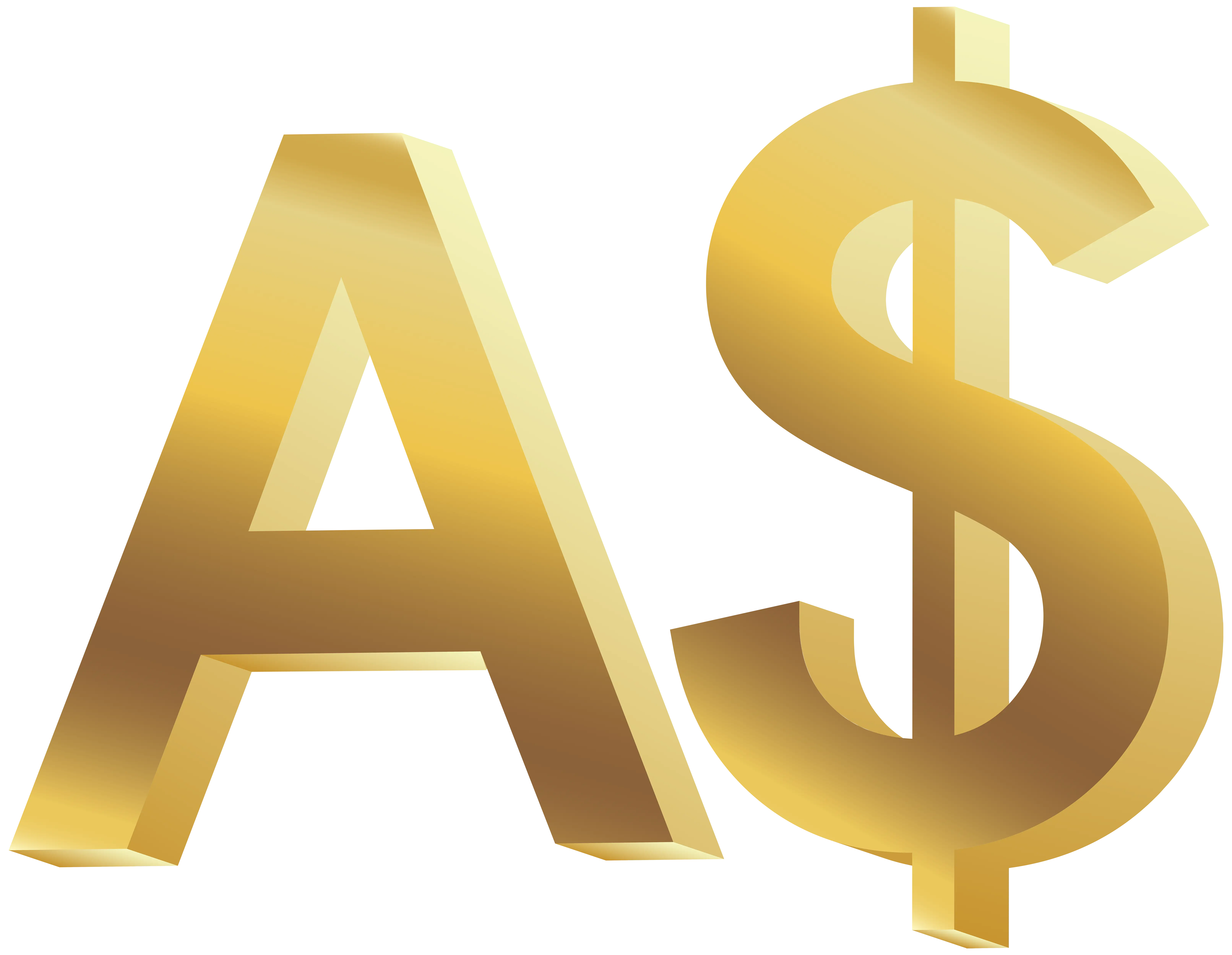 Gold Australian Dollar Currency Symbol