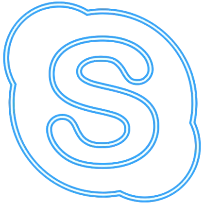 Skype Outline Logo Design