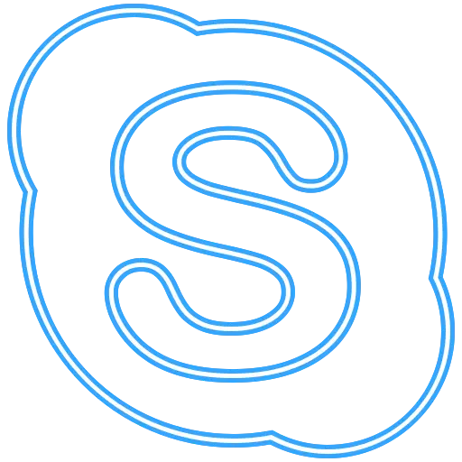 Skype Outline Logo Design