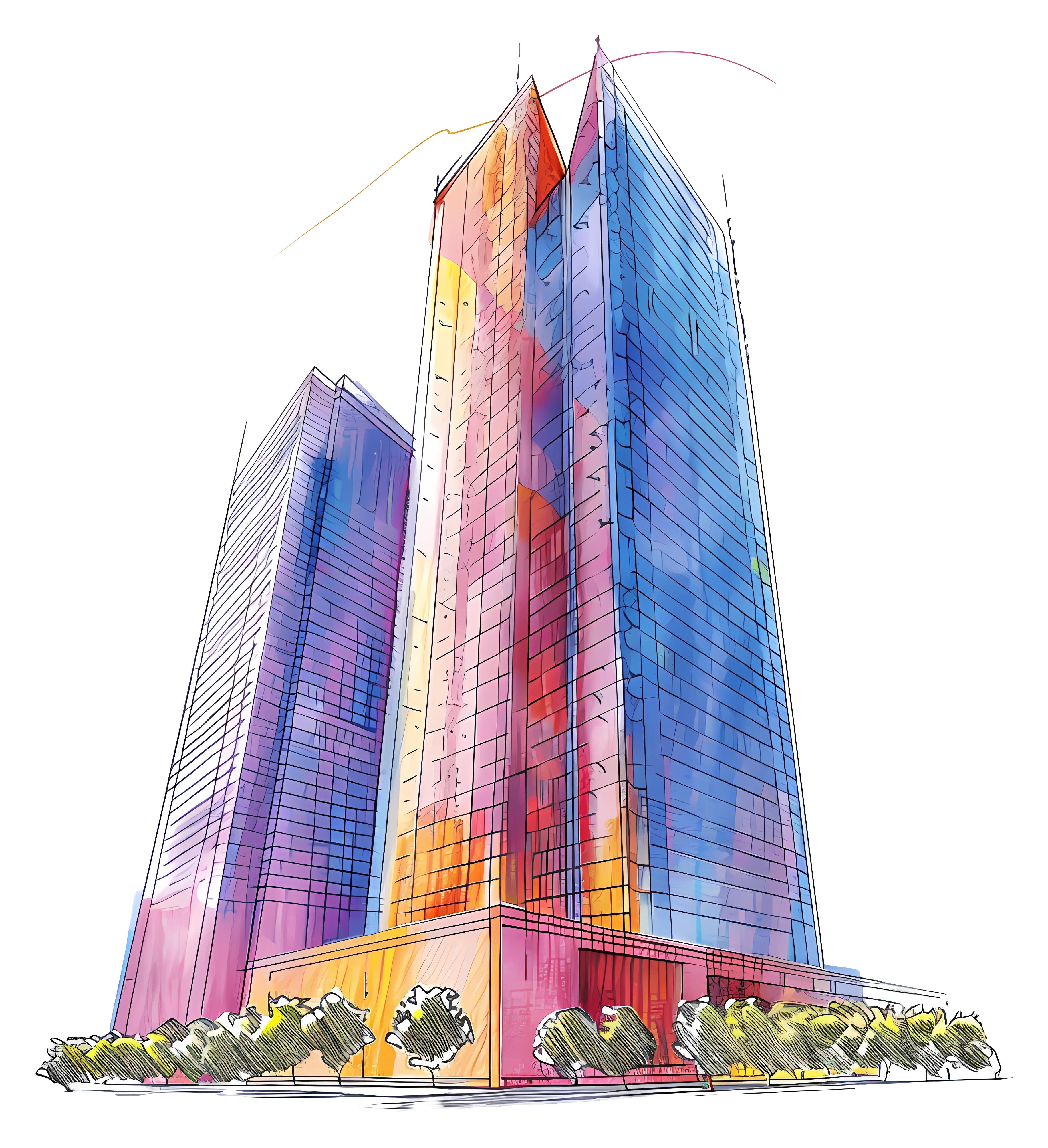 Colorful Skyscrapers