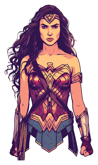 Superwoman with Bold Comic-Style Design