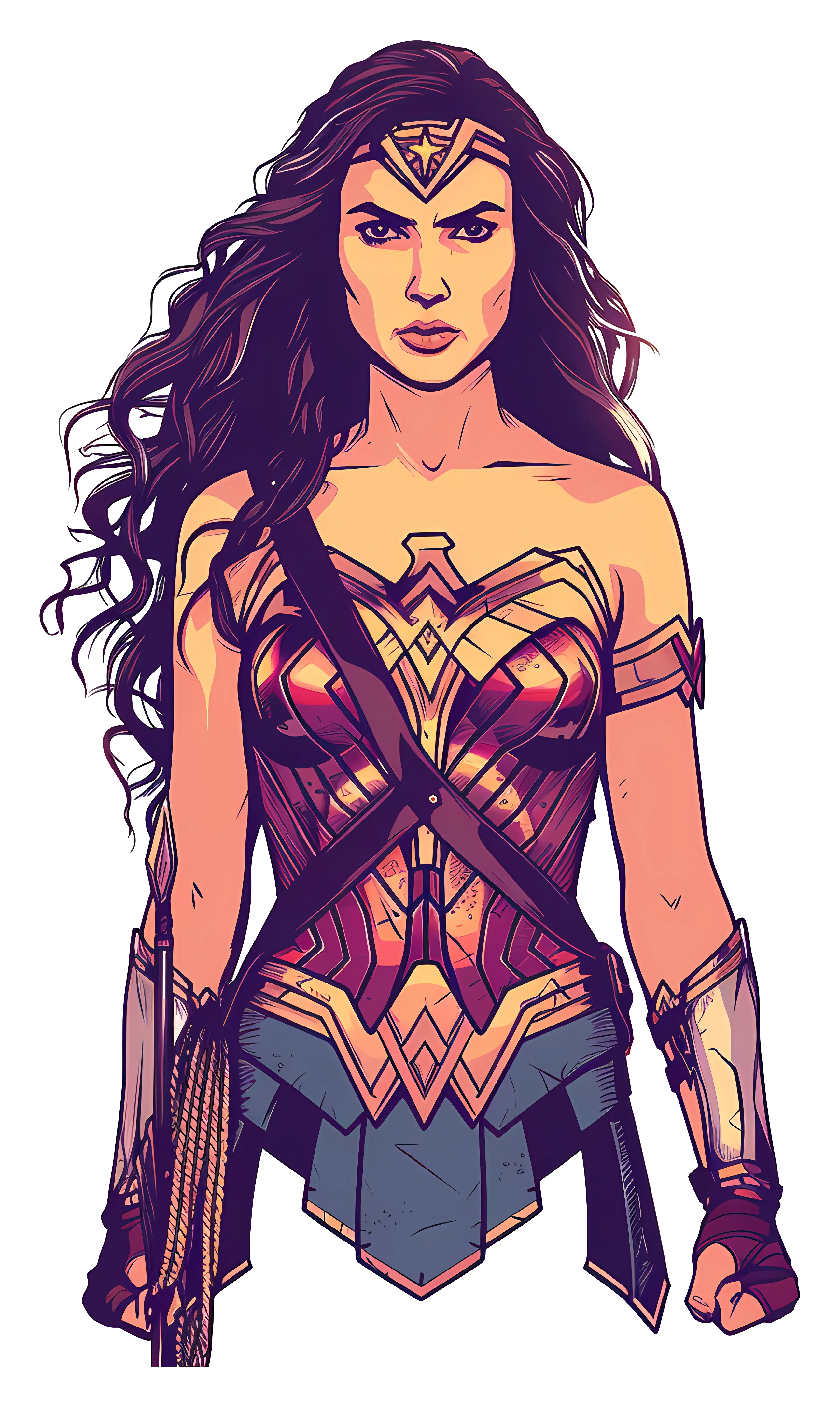 Superwoman with Bold Comic-Style Design