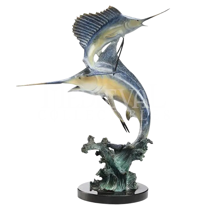 Swordfish Decorative Sculpture on Pedestal
