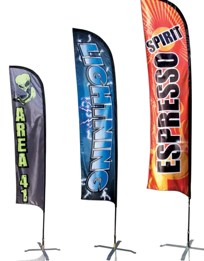 Colorful Advertising Flags