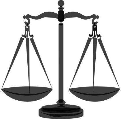 Balance Scale Icon Representing Justice