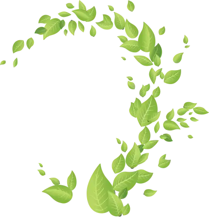 Natural Design with Green Leaves