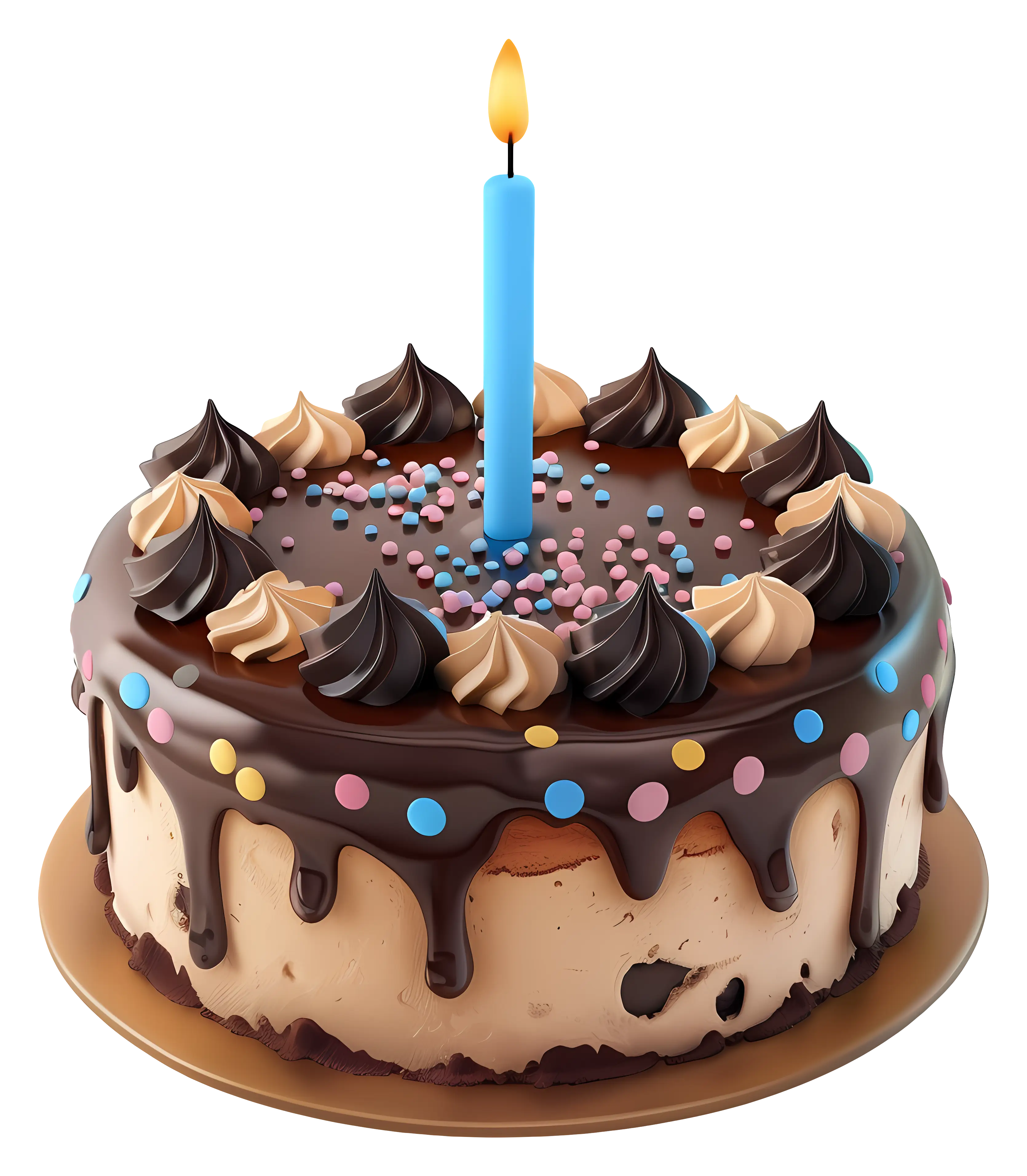 Chocolate Cake with Candle