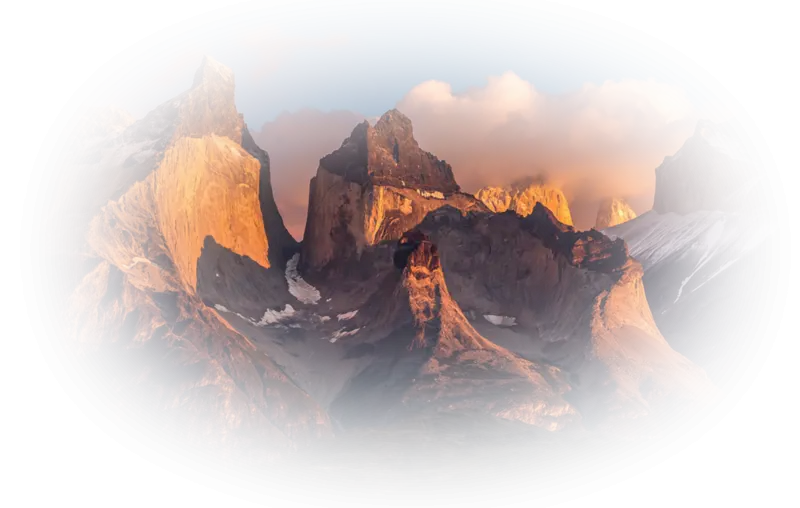 Mountain Landscape with Sunset