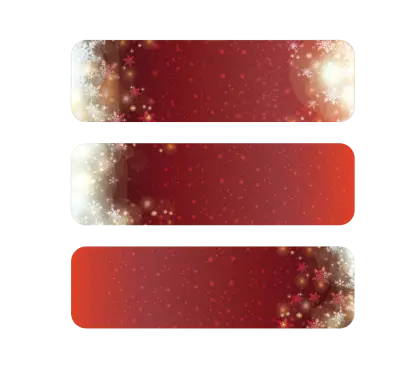 Festive Red Banners with Sparkles