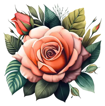Elegant Rose Bouquet with Green Leaves