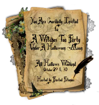 Halloween Witches Tea Party Invitation