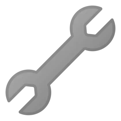 Gray Wrench Tool Illustration