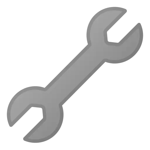 Gray Wrench Tool Illustration