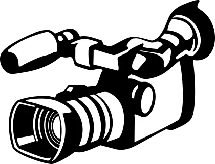 Black and White Camera Illustration