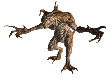 Brown Monster with Claws in Animated Style