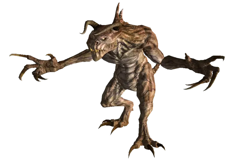 Brown Monster with Claws in Animated Style